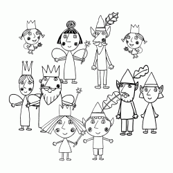 All the characters from Ben and Holly Little Kingdom