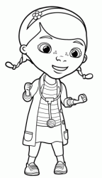 Dottie Doc McStuffins with her stethoscope