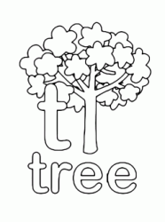 t for tree lowercase letter
