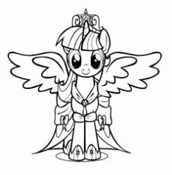 Twilight Sparkle princess with open wings
