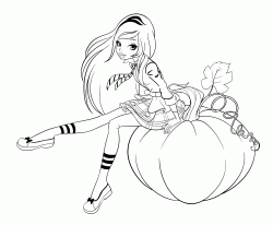 Rose Cinderella sit on the pumpkin