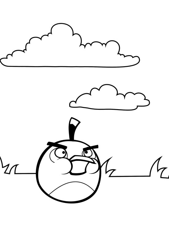 Angry Birds - Bomb is flying in the clouds