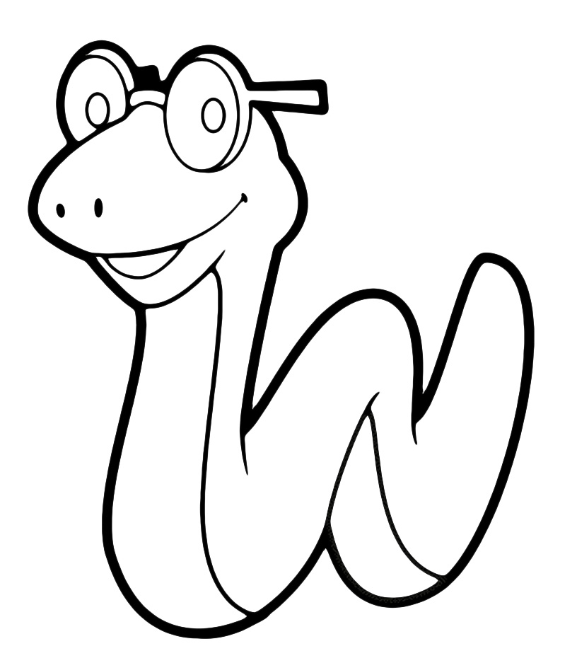Animals - A snake with glasses