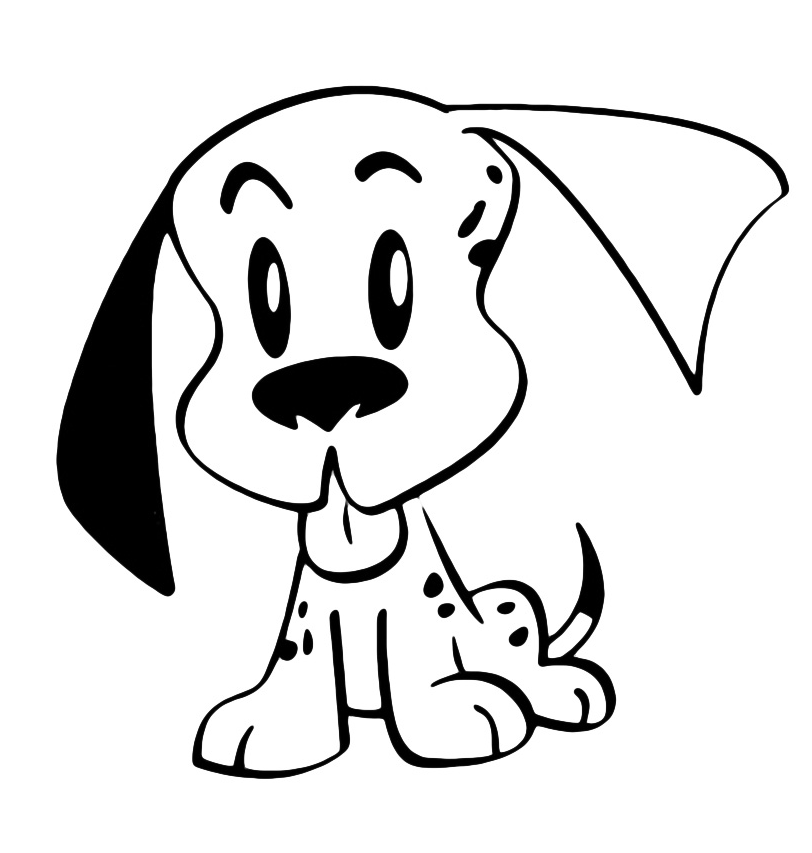 Dog Ears Coloring Page - Animal Coloring