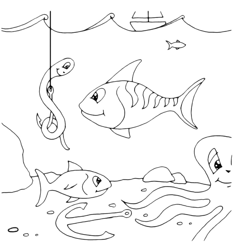 Animals - The fish would eat the worm on the hook