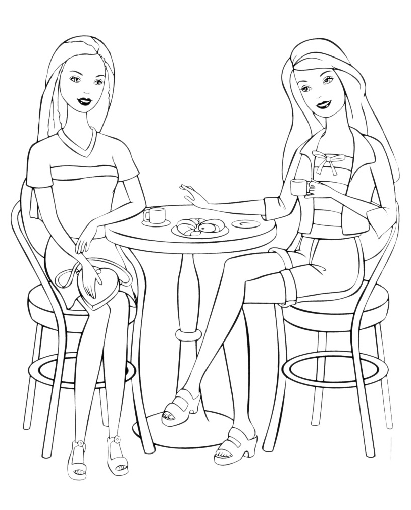 Barbie - Barbie drinks a coffee with a friend