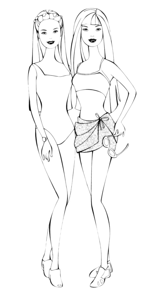 swimsuit coloring page