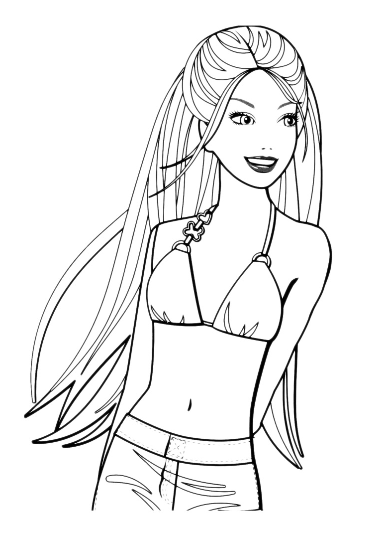 swimsuit coloring page