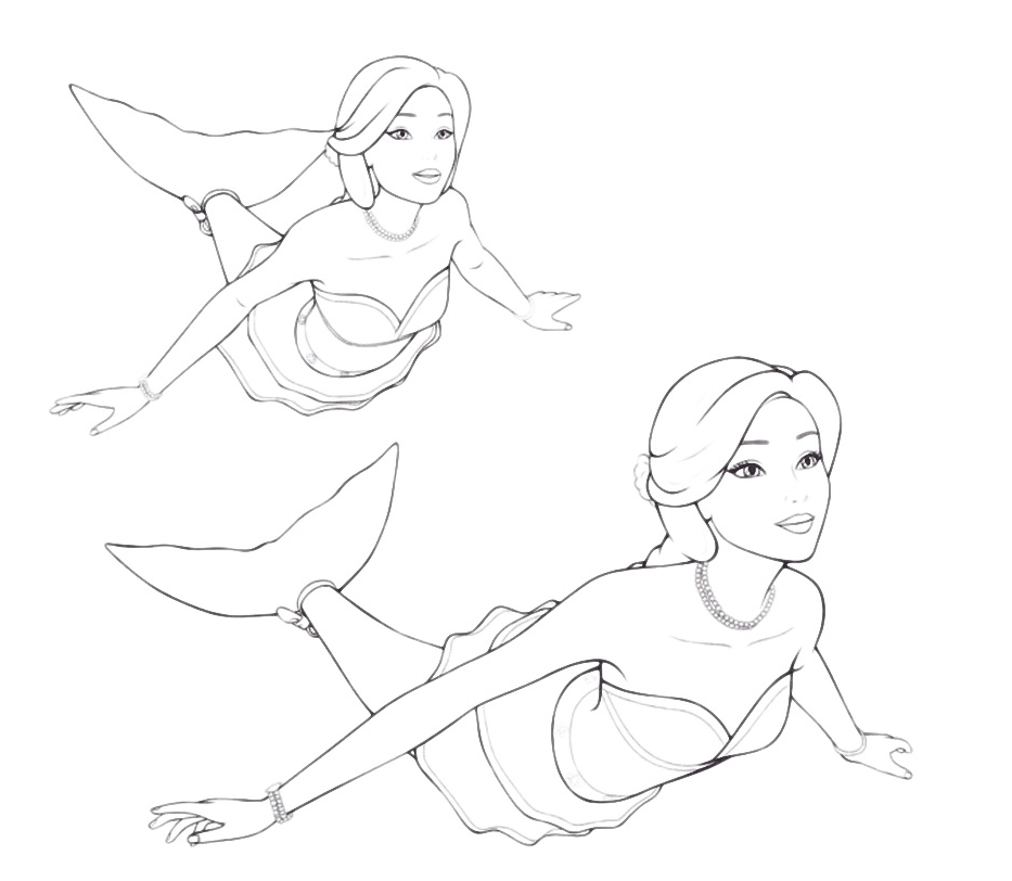 barbie mermaidia coloring pages