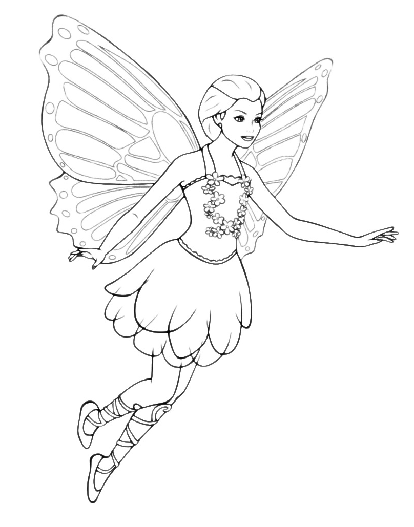 Barbie - Butterfly Barbie checks in flight