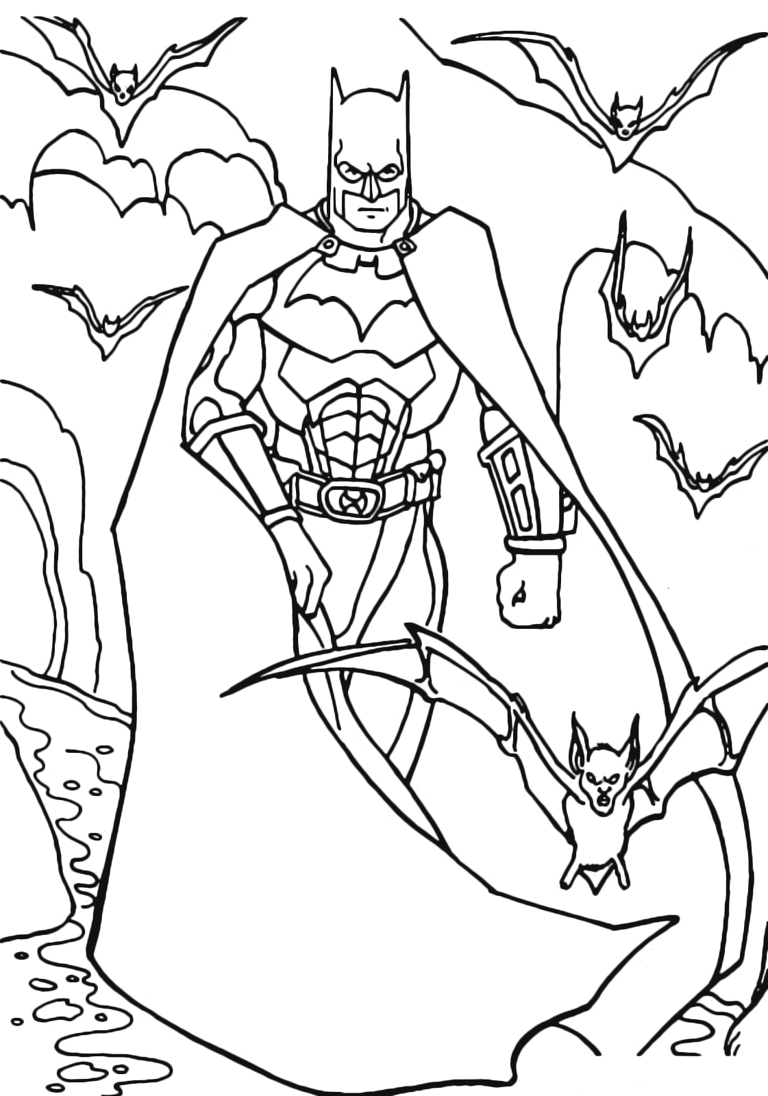 Batman - Batman walks among the bats