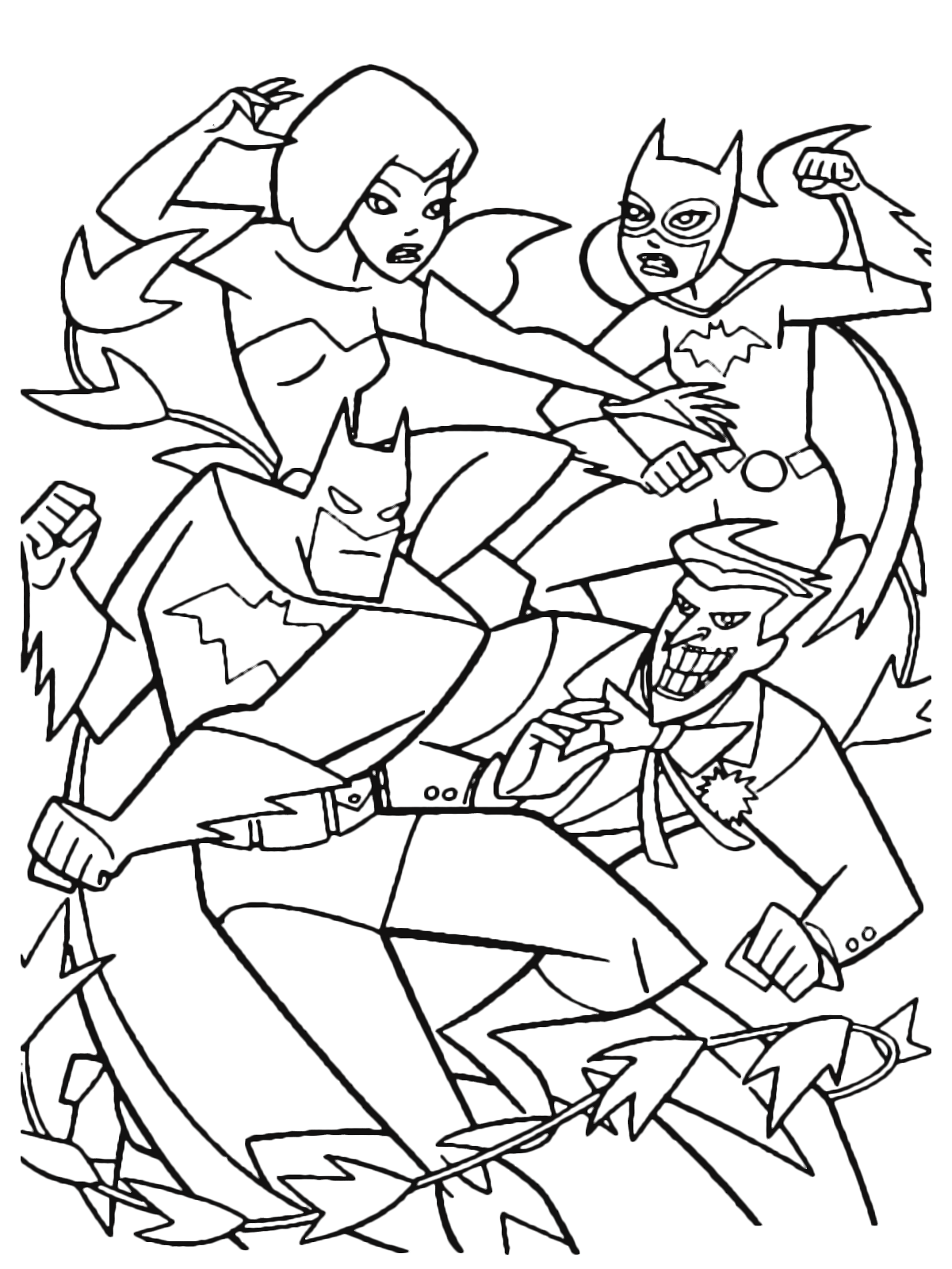 batman and catwoman coloring pages