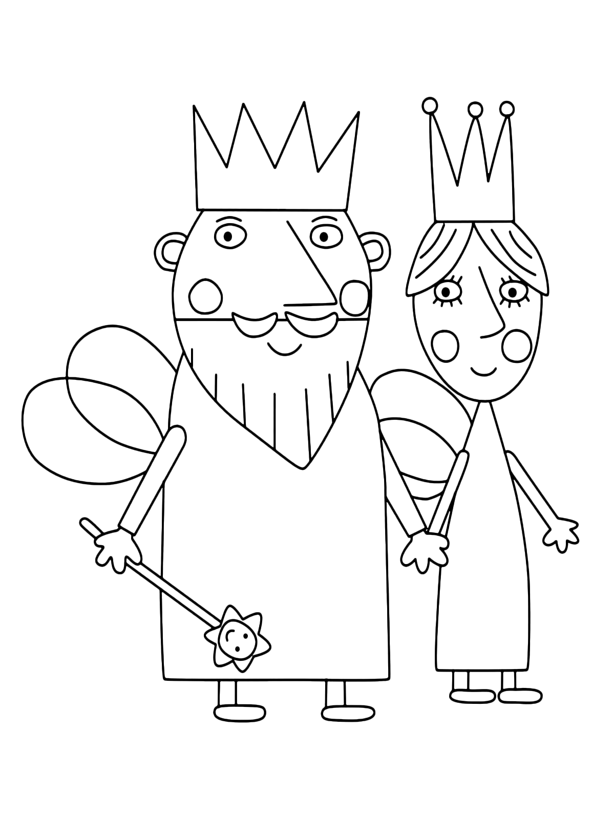 Ben & Holly's Little Kingdom - The King and Queen Thistle together by the hand