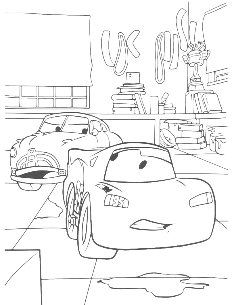 Backgammon site vvkf: Doc Hudson Cars Coloring Pages