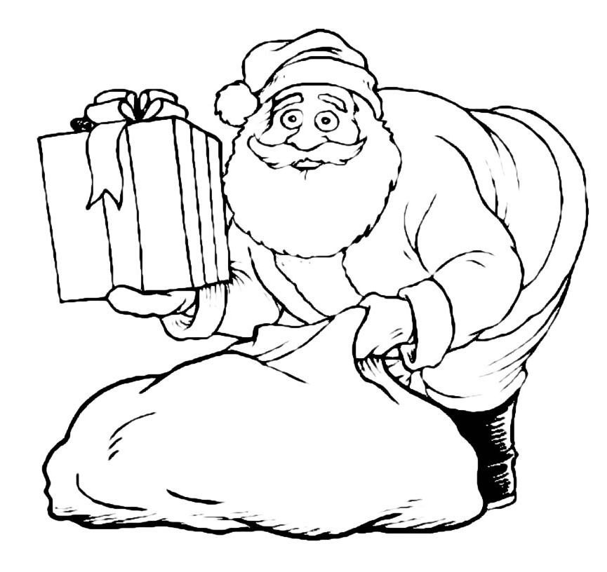 Santa Claus with a Gift Bag Stock Vector  Illustration of sorcerer santa  126165379