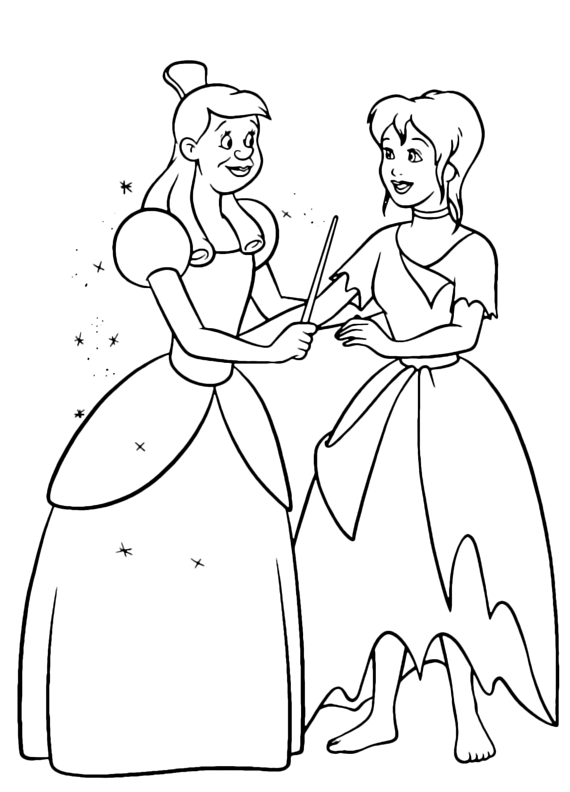 Cinderella - Anastasia returns the magic wand to Cinderella