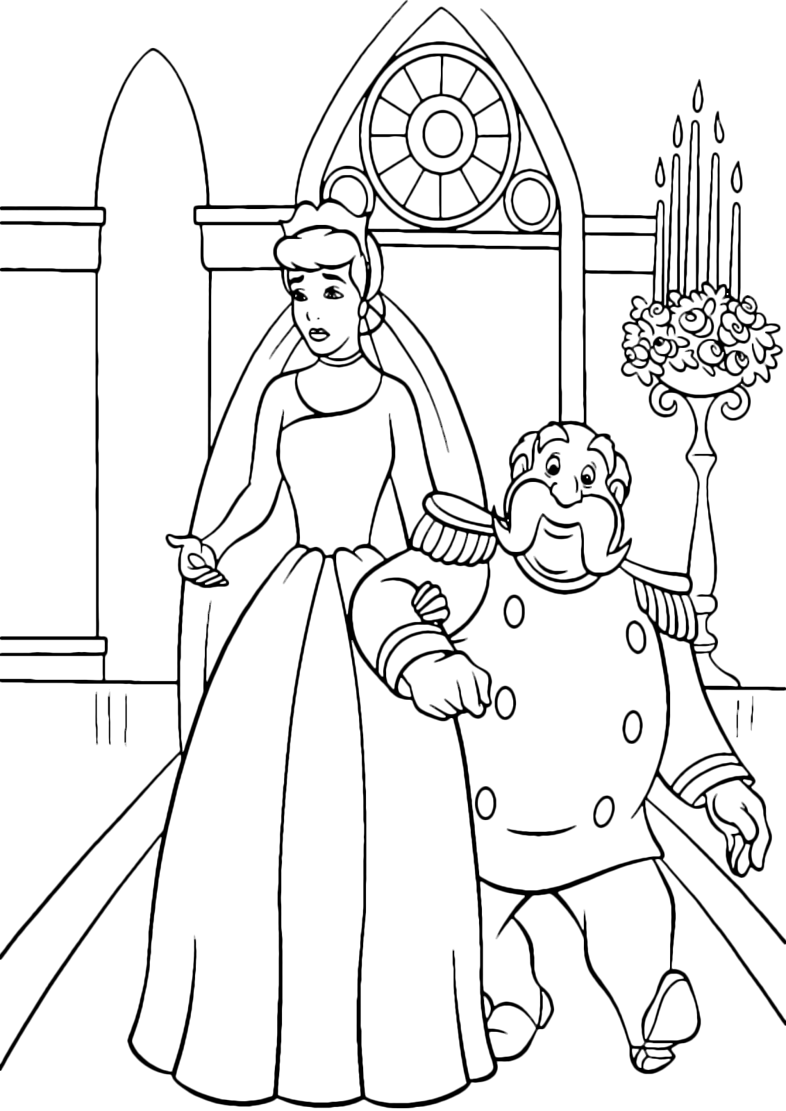Cinderella - The King accompanies Cinderella to the altar