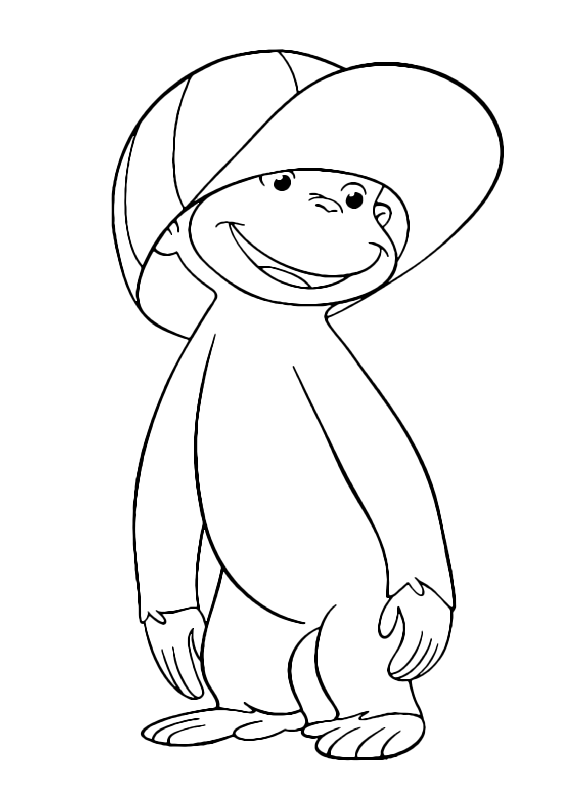 Curious George - George happy with a hat on his head