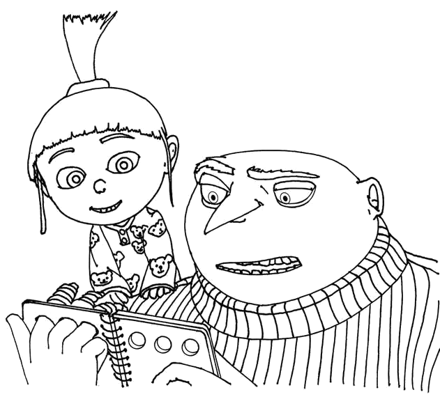 despicable me agnes coloring page