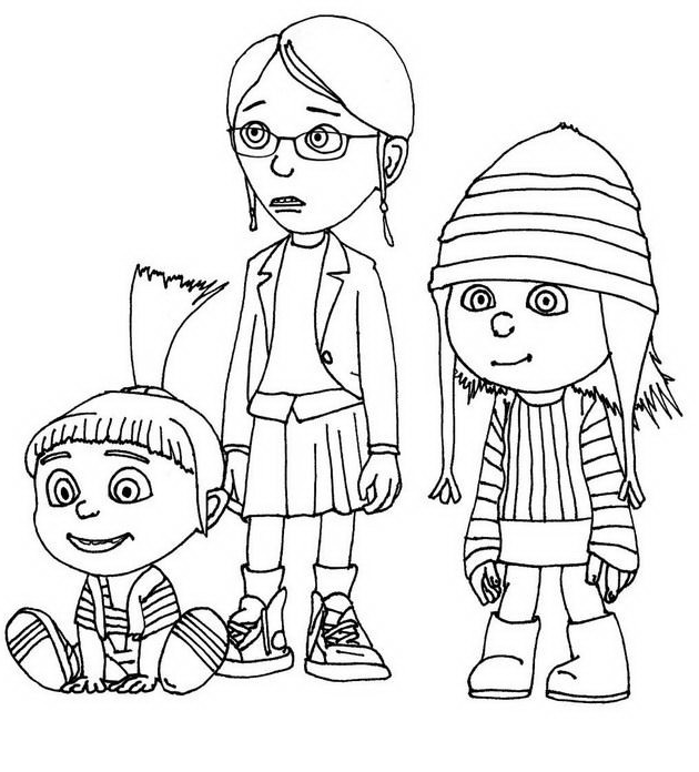 despicable me agnes coloring page