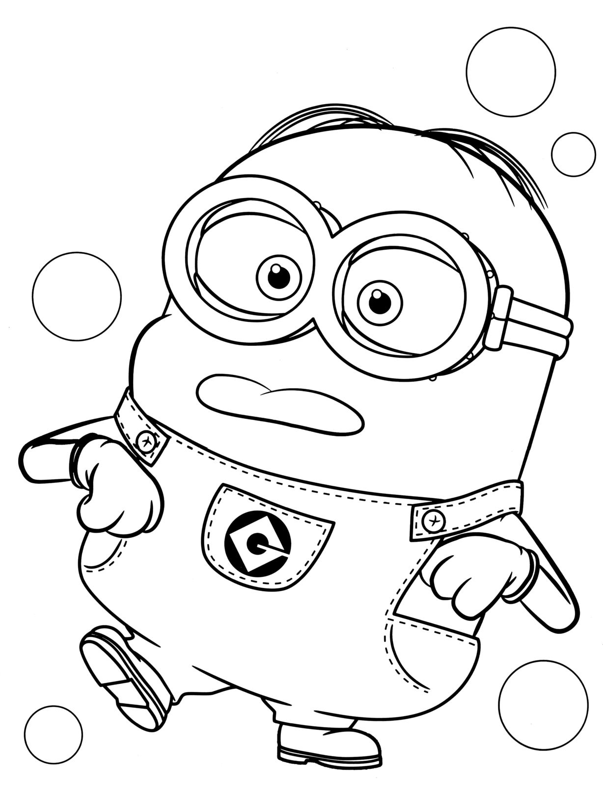 how to draw a minion dave