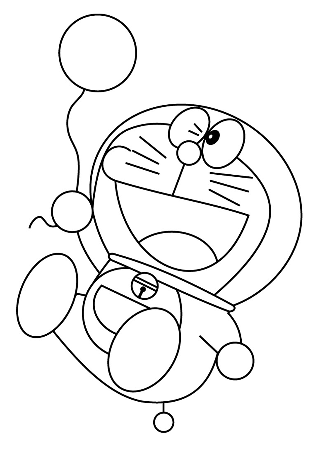 Doraemon - Doraemon plays with a balloon