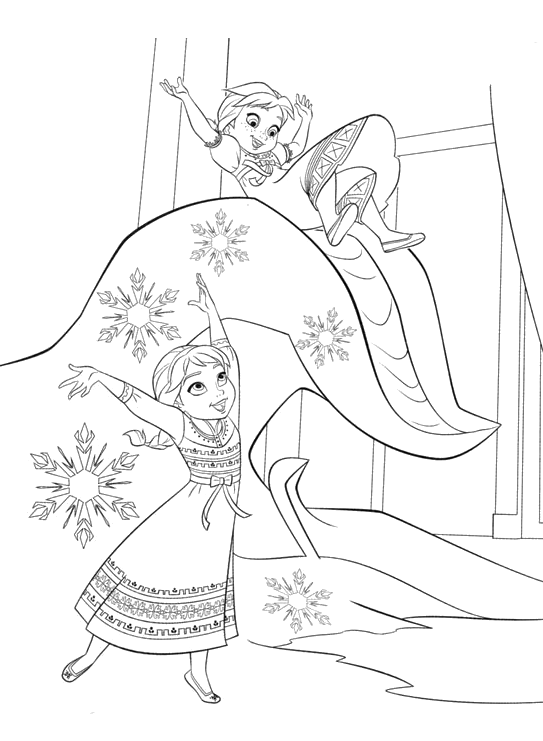 Frozen - Elsa uses her powers to entertain Anna
