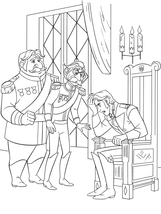 frozen coloring sheets hans