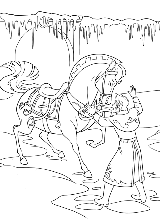 Frozen - Prince Hans tries to calm his runaway horse
