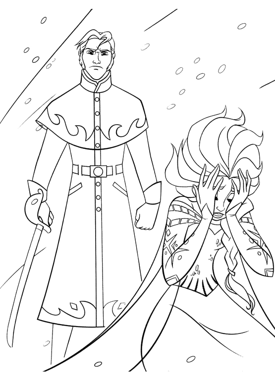 frozen coloring sheets hans