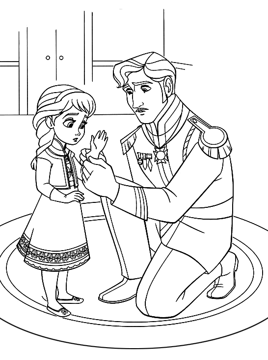Frozen - The king puts on gloves to Elsa