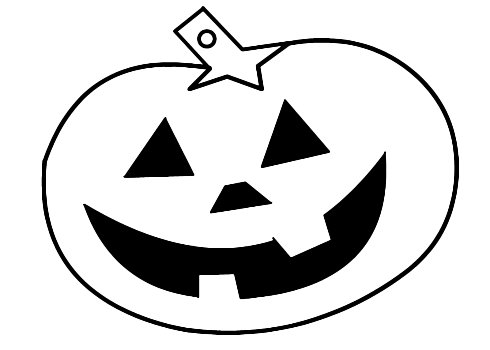 Halloween - A Halloween pumpkin to be colored