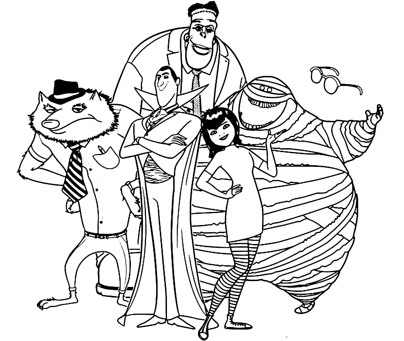 hotel transylvania characters coloring pages