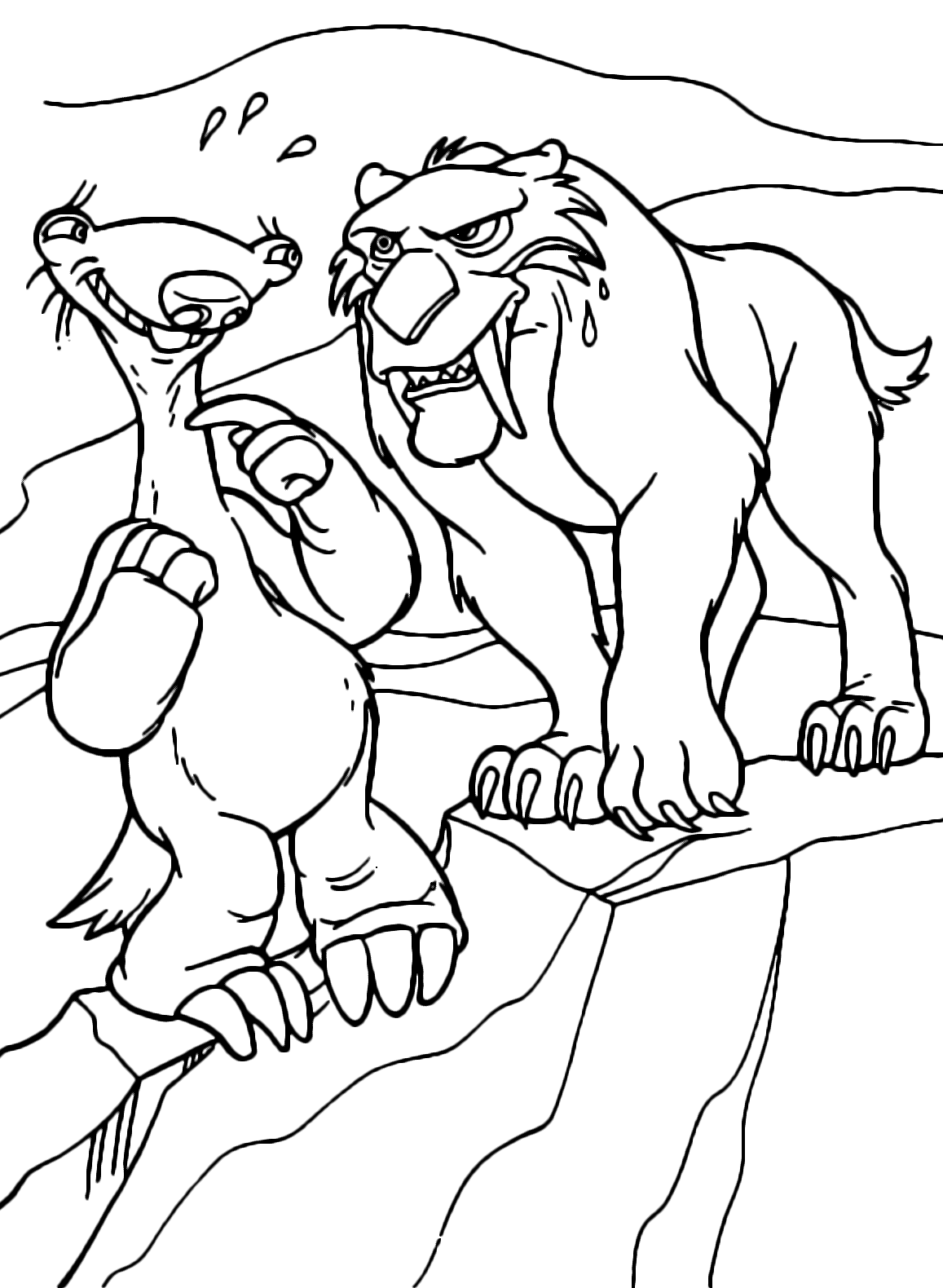 ice age diego coloring pages