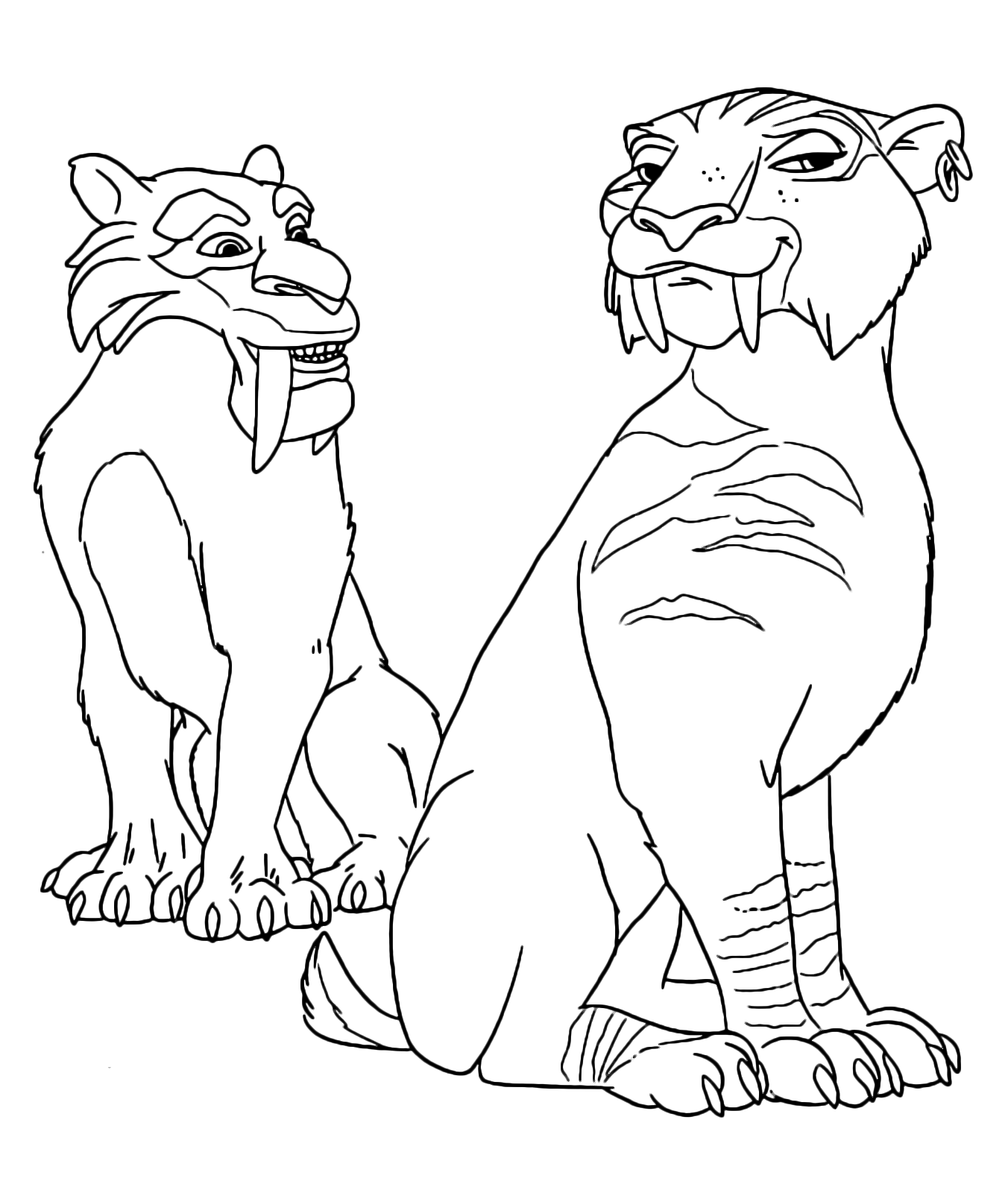 ice age diego coloring pages