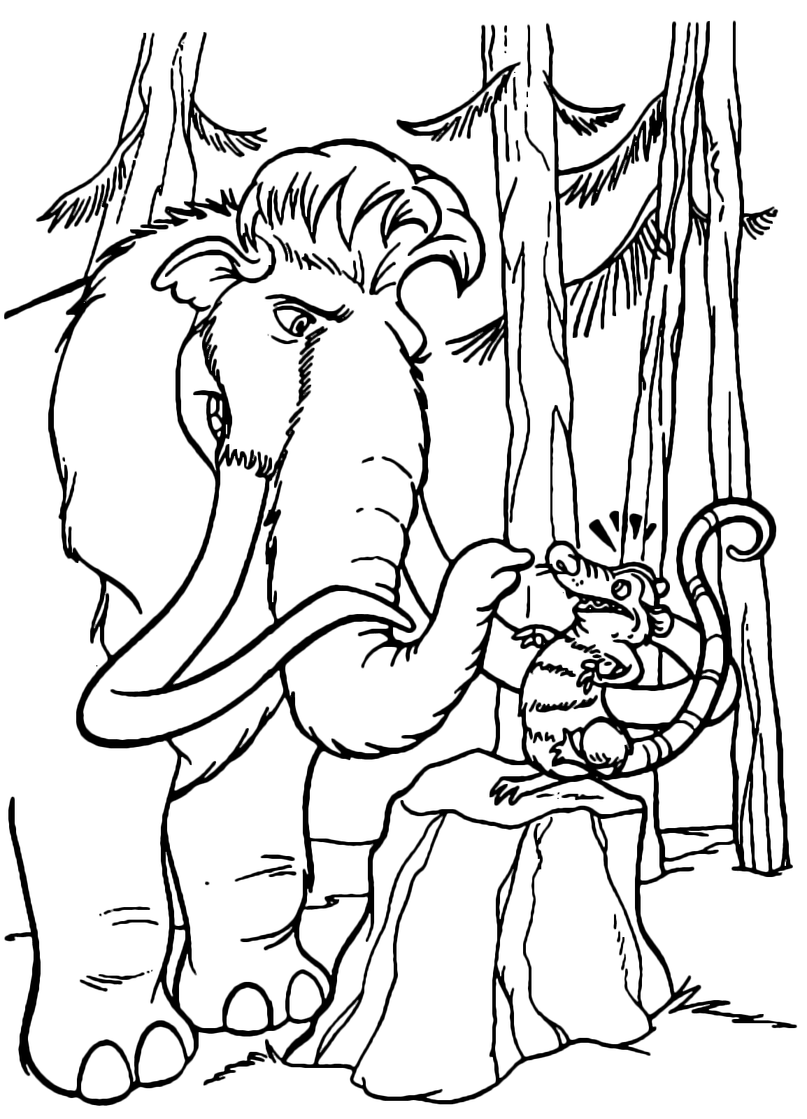 ice age characters coloring pages