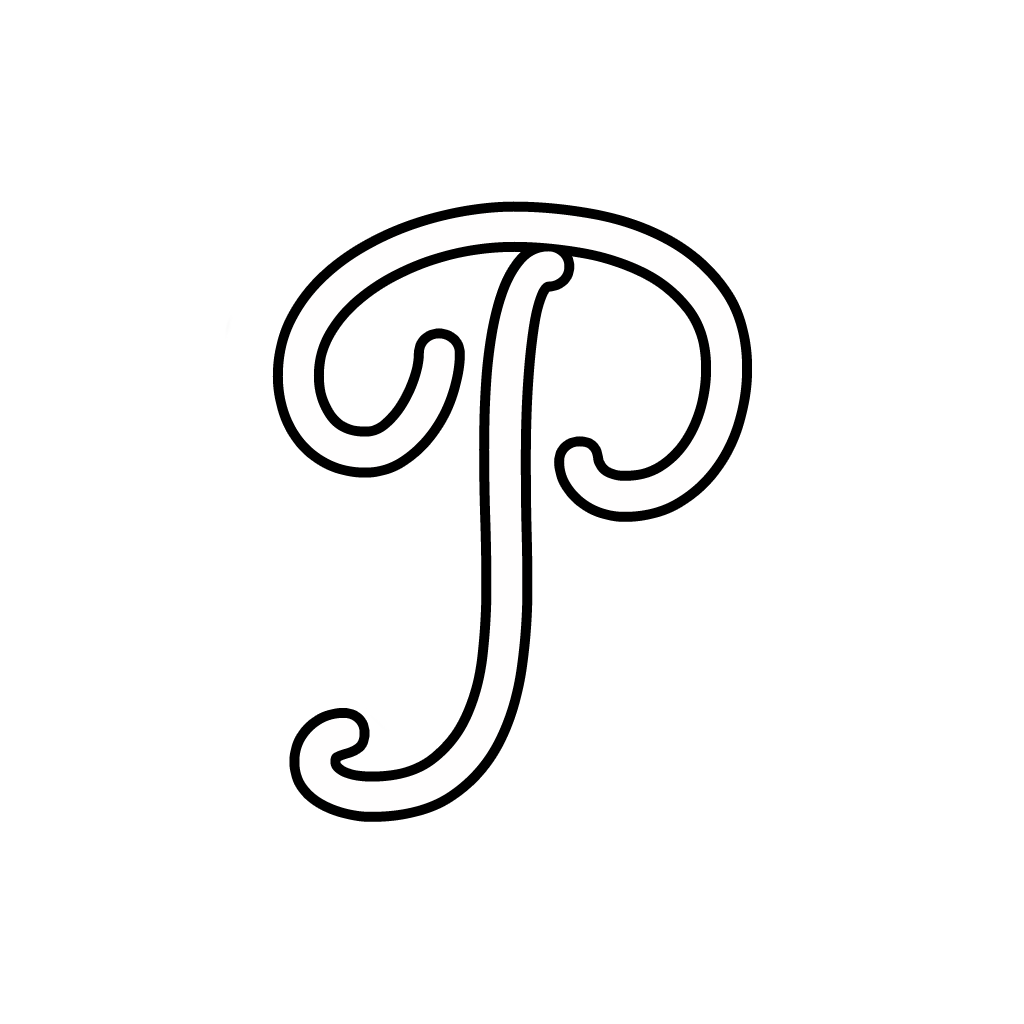 lower case cursive p