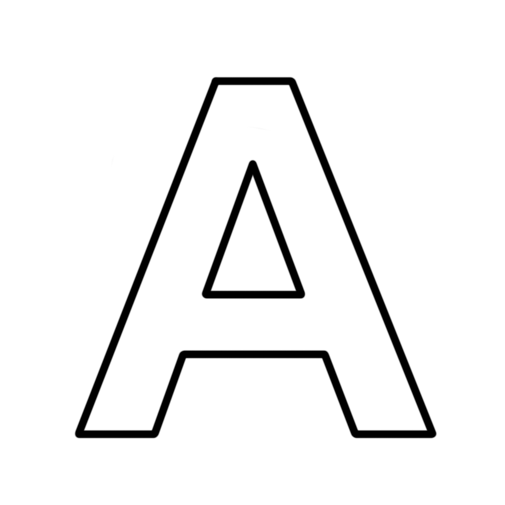 Letters And Numbers Letter A Block Capitals