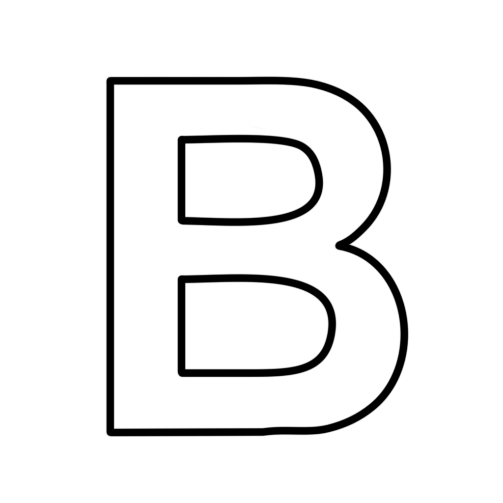 Letters and numbers - Letter B block capitals