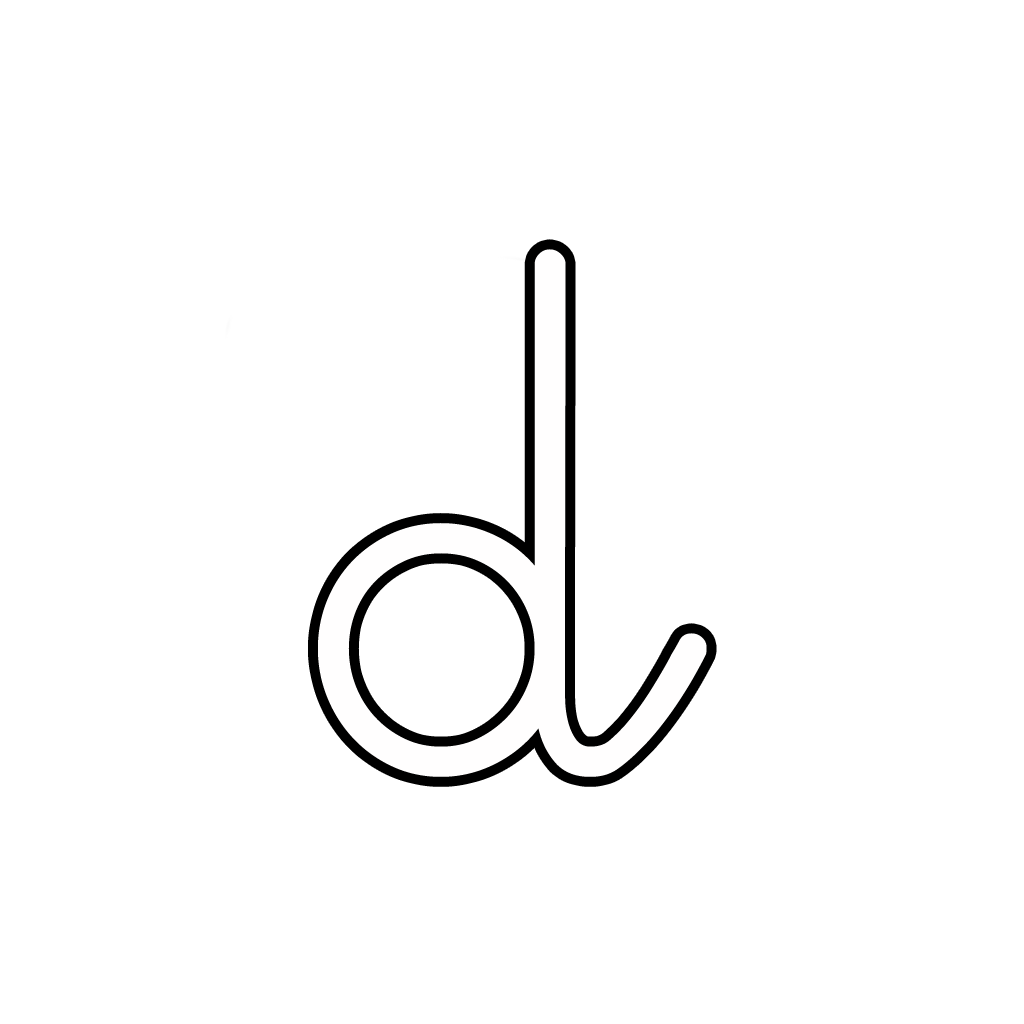 Cursive Letter D SVG