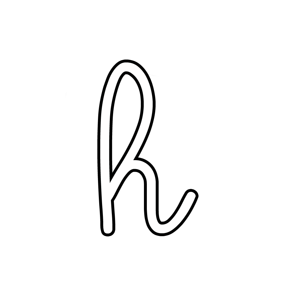 cursive lowercase h