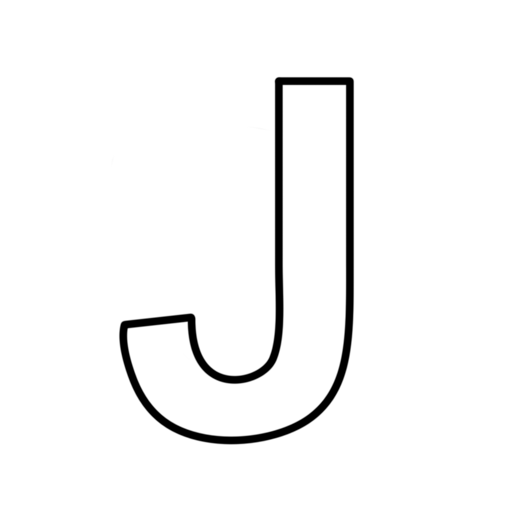 Letters and numbers - Letter J block capitals