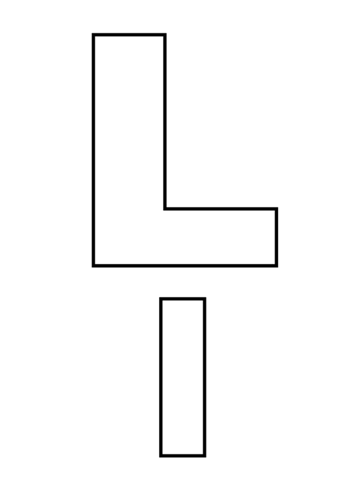 Letters and numbers - Letter L capital letters and lowercase