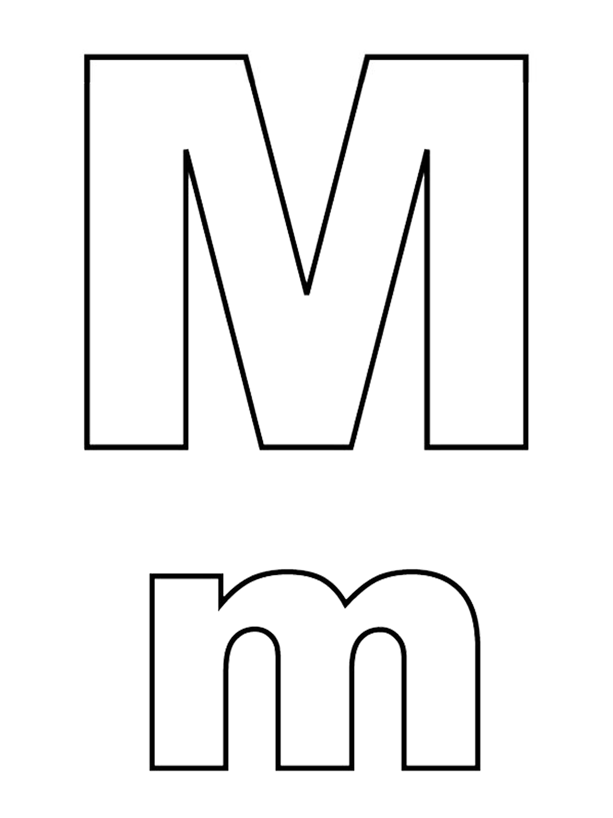 Letters And Numbers Letter M Capital Letters And Lowercase