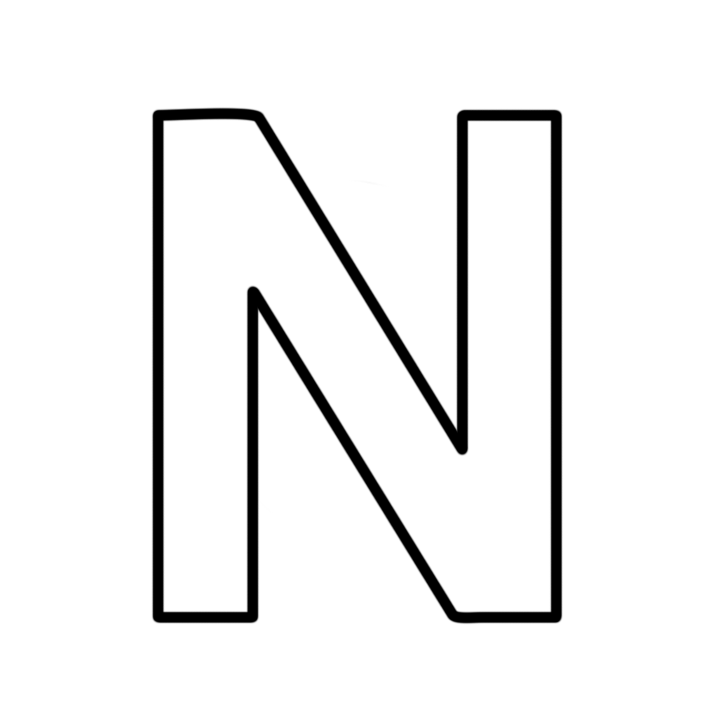 Letters And Numbers Letter N Block Capitals Letters And Numbers Letter N Block Capitals