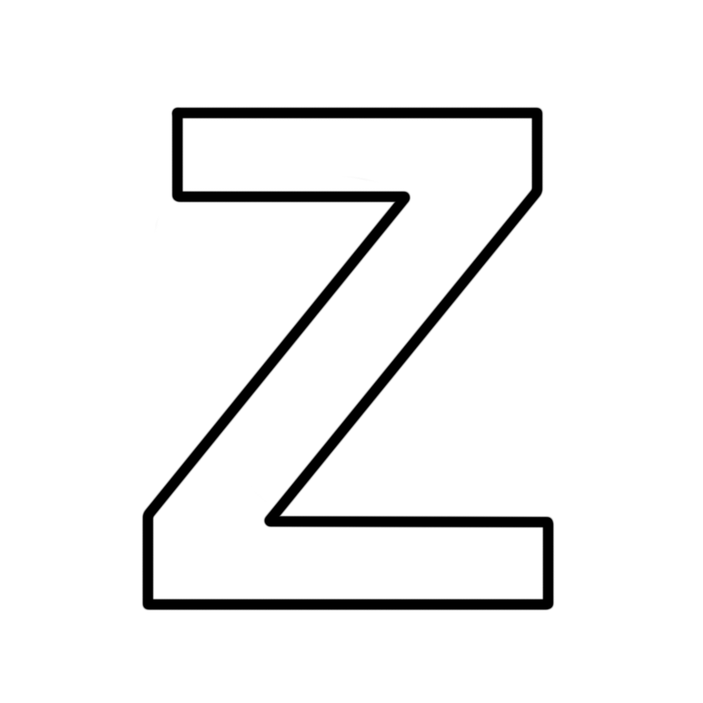 letters and numbers letter z block capitals