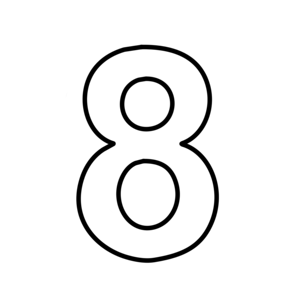Letters and numbers - Number 8 (eight)