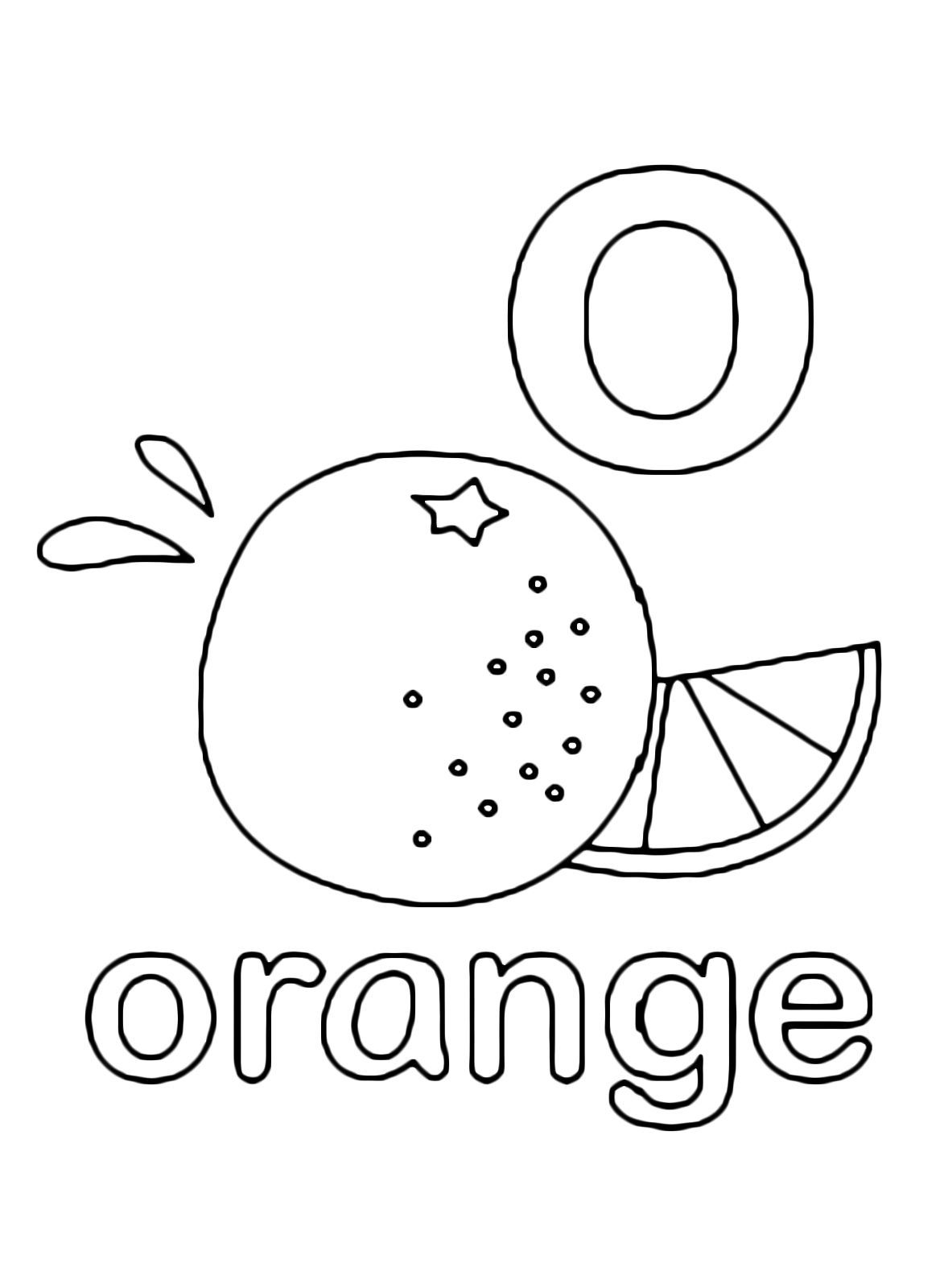 Letters and numbers - o for orange lowercase letter