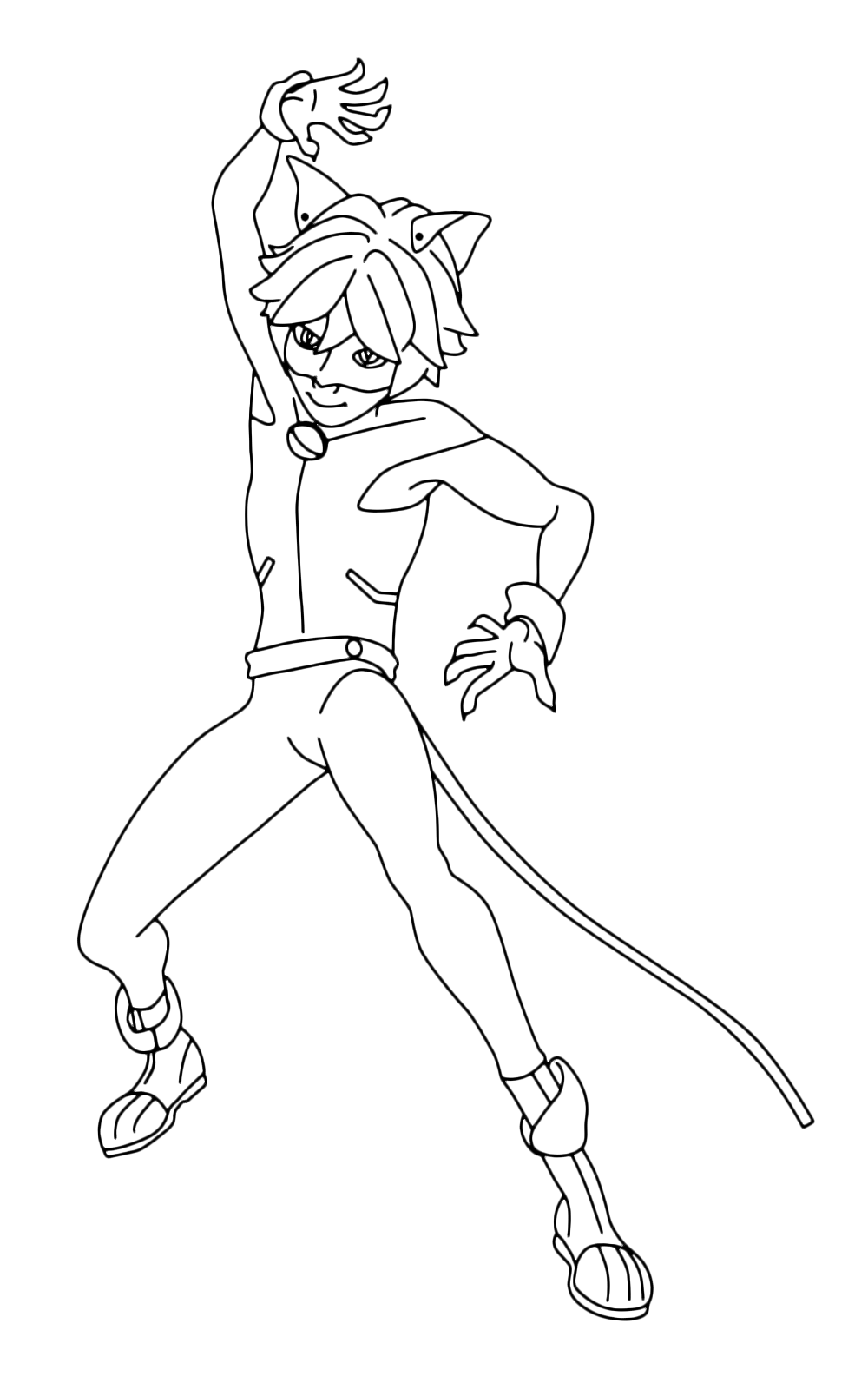 Coloring Page And Cat Noir Adrien Agreste Miraculous Coloring Pages