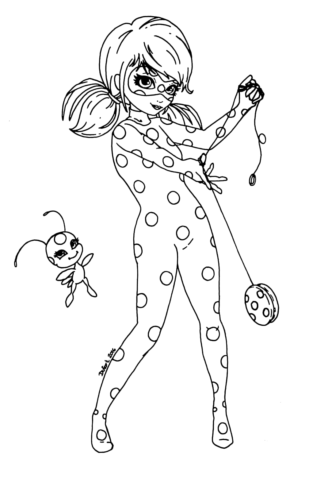 Miraculous: Tales of Ladybug & Cat Noir - With her Kwami Tikki Ladybug uses her magic yo yo